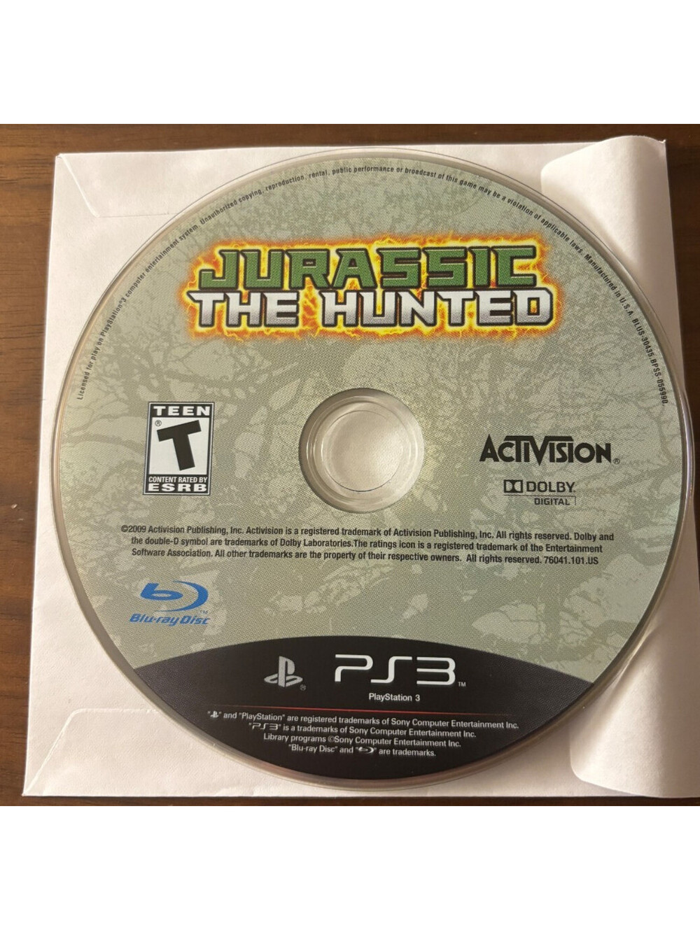 Jurassic: The Hunted (PS3 PlayStation 3, 2009)
